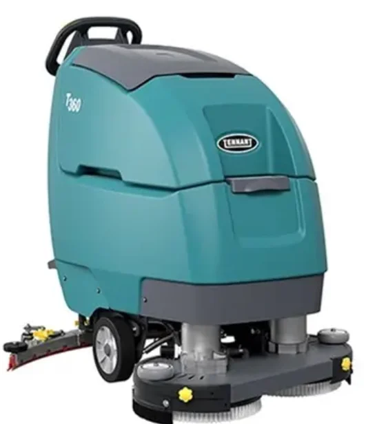 Walk-behind auto-scrubber used for warehouse floor cleaning